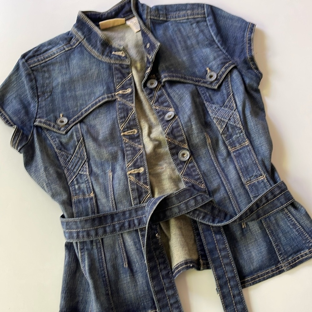 Denim Slim Fit Jacket Woman Size Medium DKNY